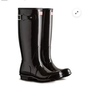 Hunter boots with boot socks